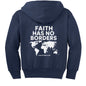 Faith has no borders Youth Christian Full - Zip Hooded Sweatshirt - ClaimedbyGodDesigns