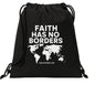 Faith Has No Borders Christian Drawstring Bag - ClaimedbyGodDesigns
