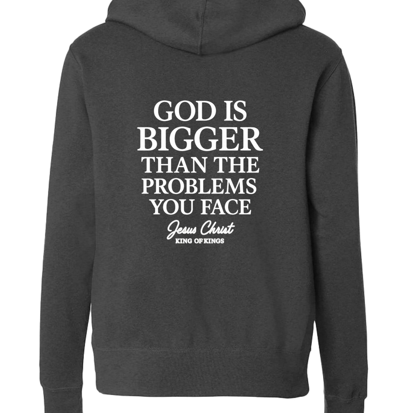He Is Bigger Christian Unisex Full - Zip Hooded Sweatshirt - ClaimedbyGodDesigns