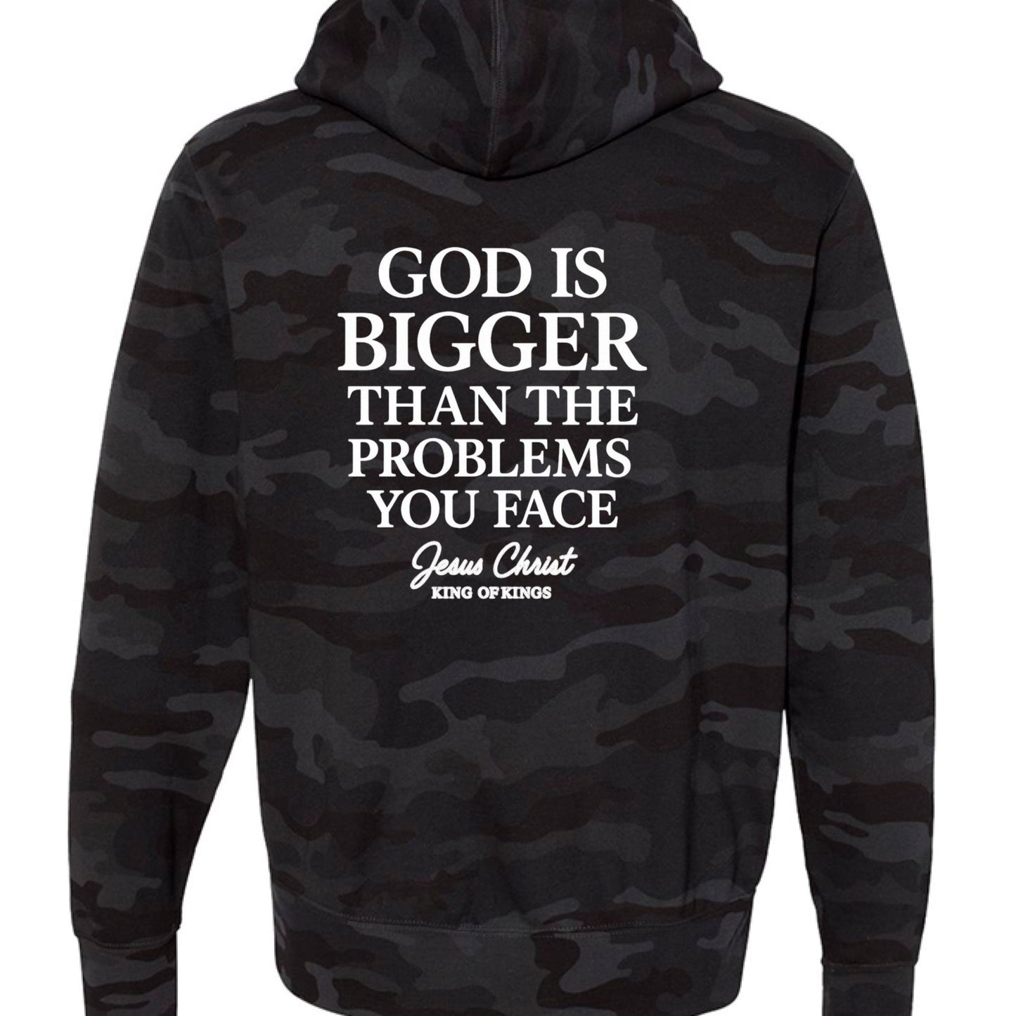 He Is Bigger Christian Unisex Full - Zip Hooded Sweatshirt - ClaimedbyGodDesigns