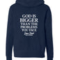 He Is Bigger Christian Unisex Full - Zip Hooded Sweatshirt - ClaimedbyGodDesigns