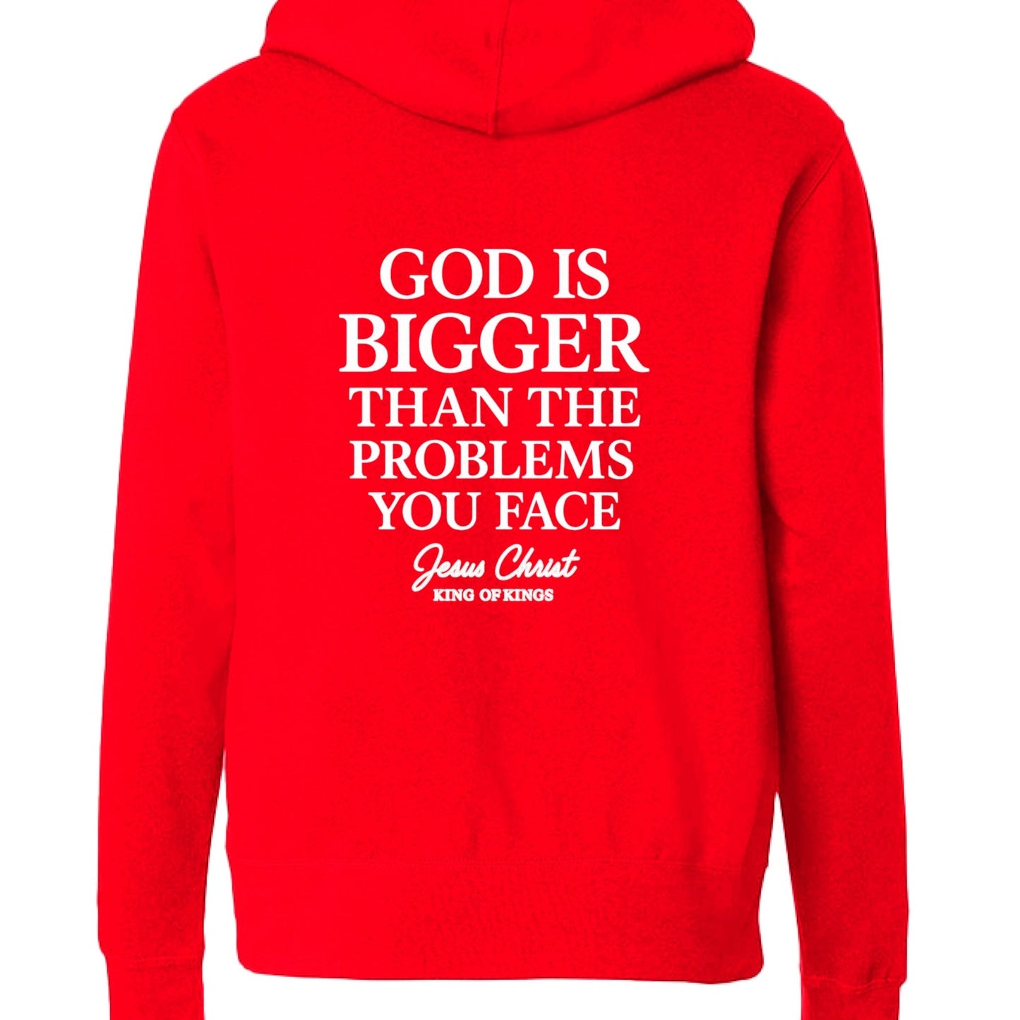 He Is Bigger Christian Unisex Full - Zip Hooded Sweatshirt - ClaimedbyGodDesigns