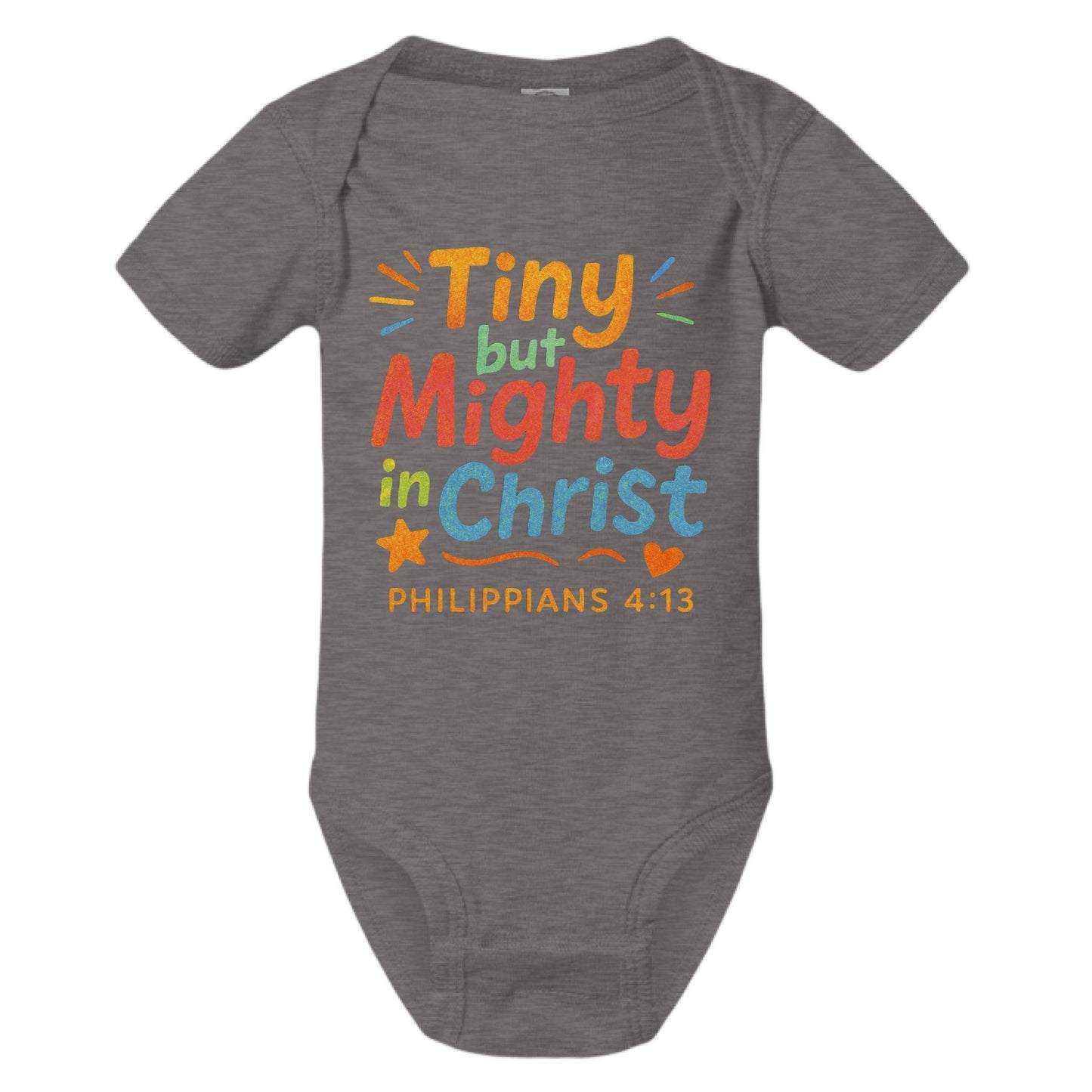 Tiny But Mighty Baby Christian Jumpsuit - ClaimedbyGodDesigns