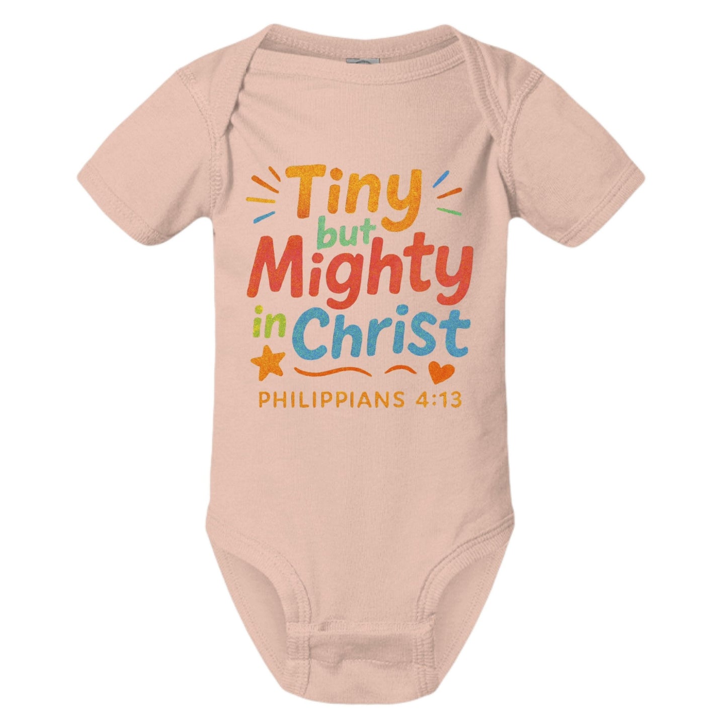 Tiny But Mighty Baby Christian Jumpsuit - ClaimedbyGodDesigns