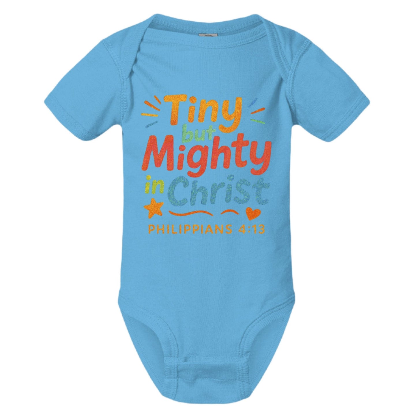 Tiny But Mighty Baby Christian Jumpsuit - ClaimedbyGodDesigns