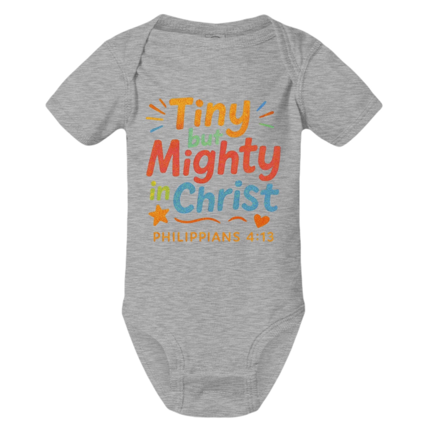 Tiny But Mighty Baby Christian Jumpsuit - ClaimedbyGodDesigns