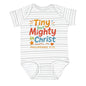 Tiny But Mighty Baby Christian Jumpsuit - ClaimedbyGodDesigns