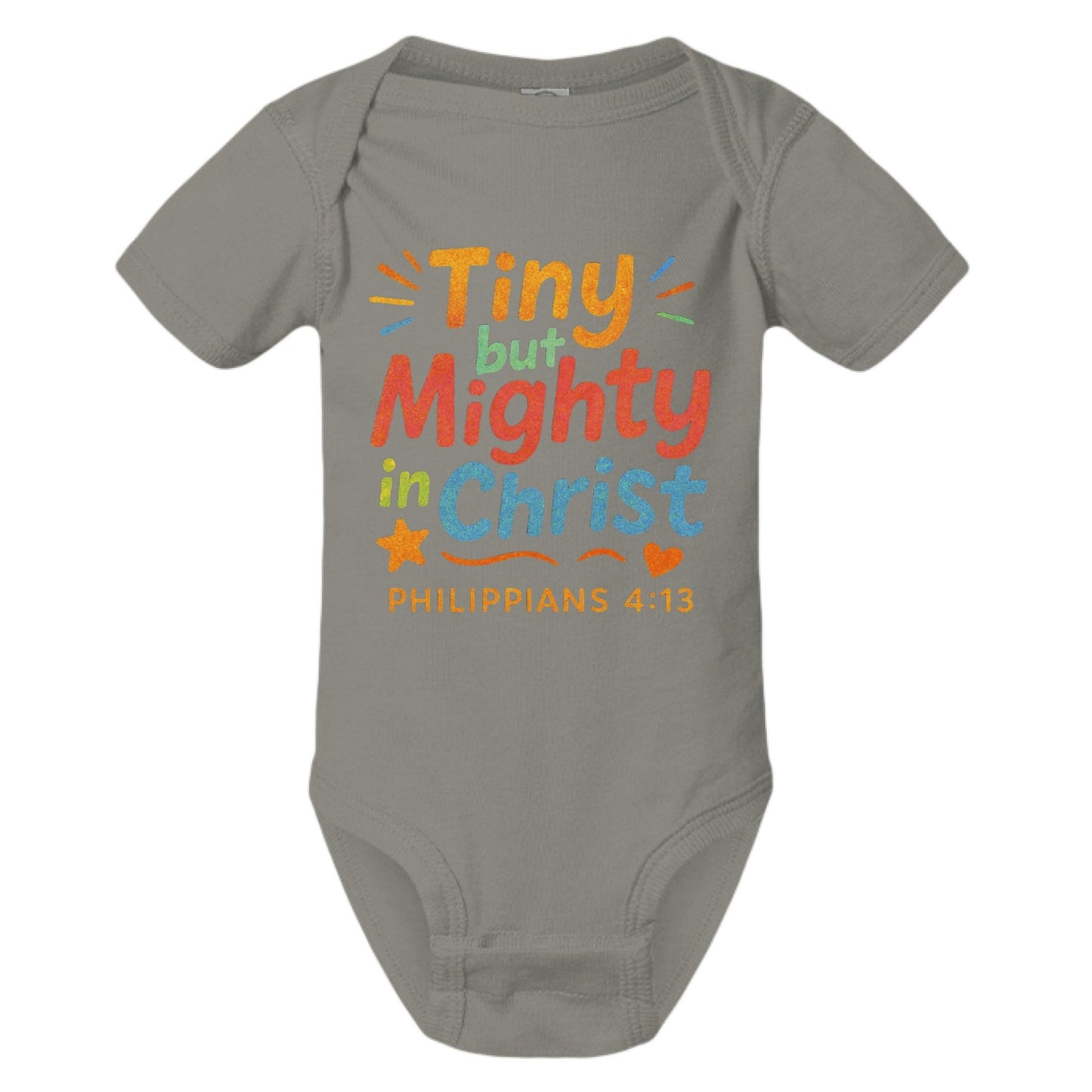 Tiny But Mighty Baby Christian Jumpsuit - ClaimedbyGodDesigns