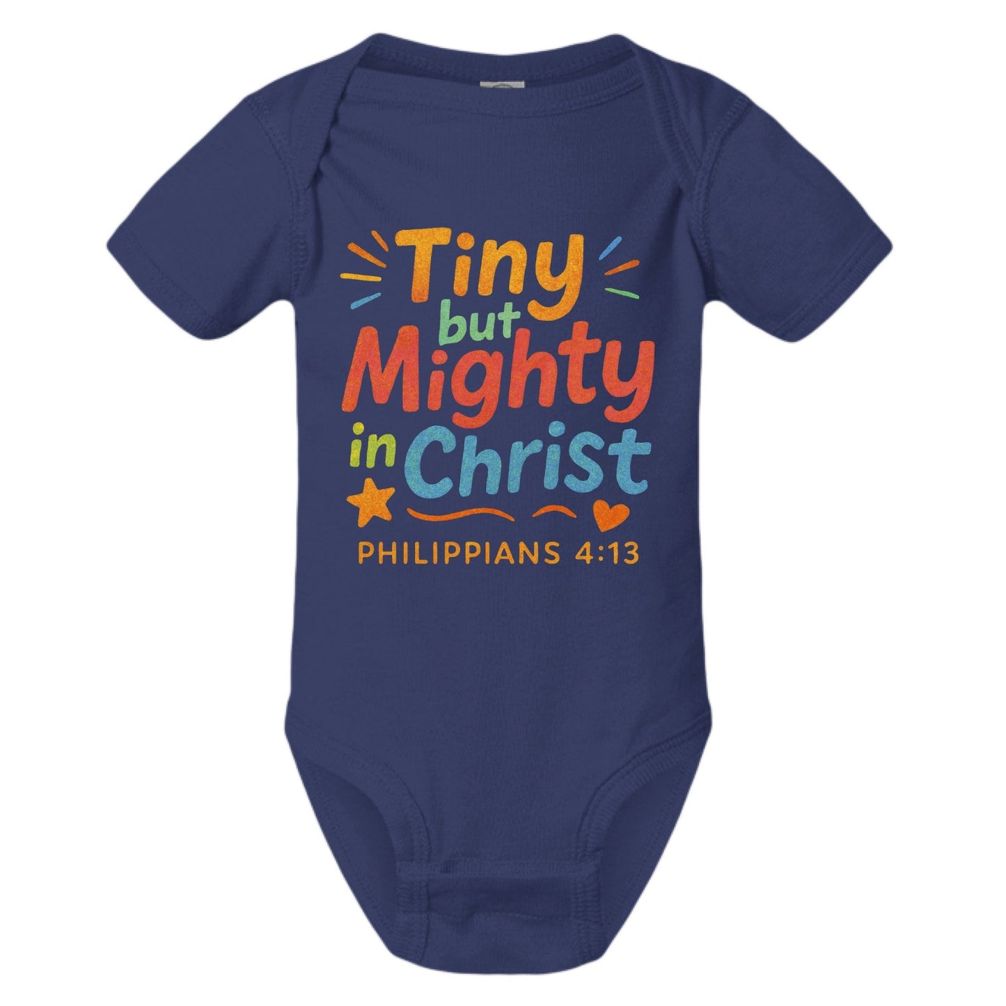 Tiny But Mighty Baby Christian Jumpsuit - ClaimedbyGodDesigns