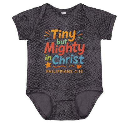 Tiny But Mighty Baby Christian Jumpsuit - ClaimedbyGodDesigns