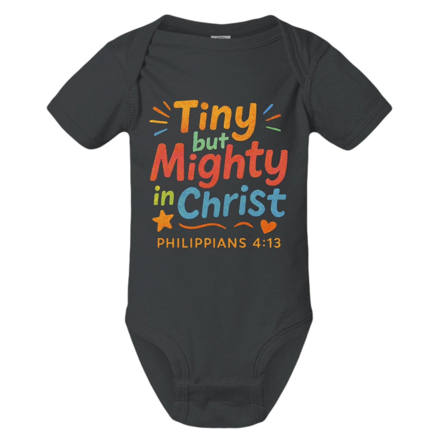 Tiny But Mighty Baby Christian Jumpsuit - ClaimedbyGodDesigns