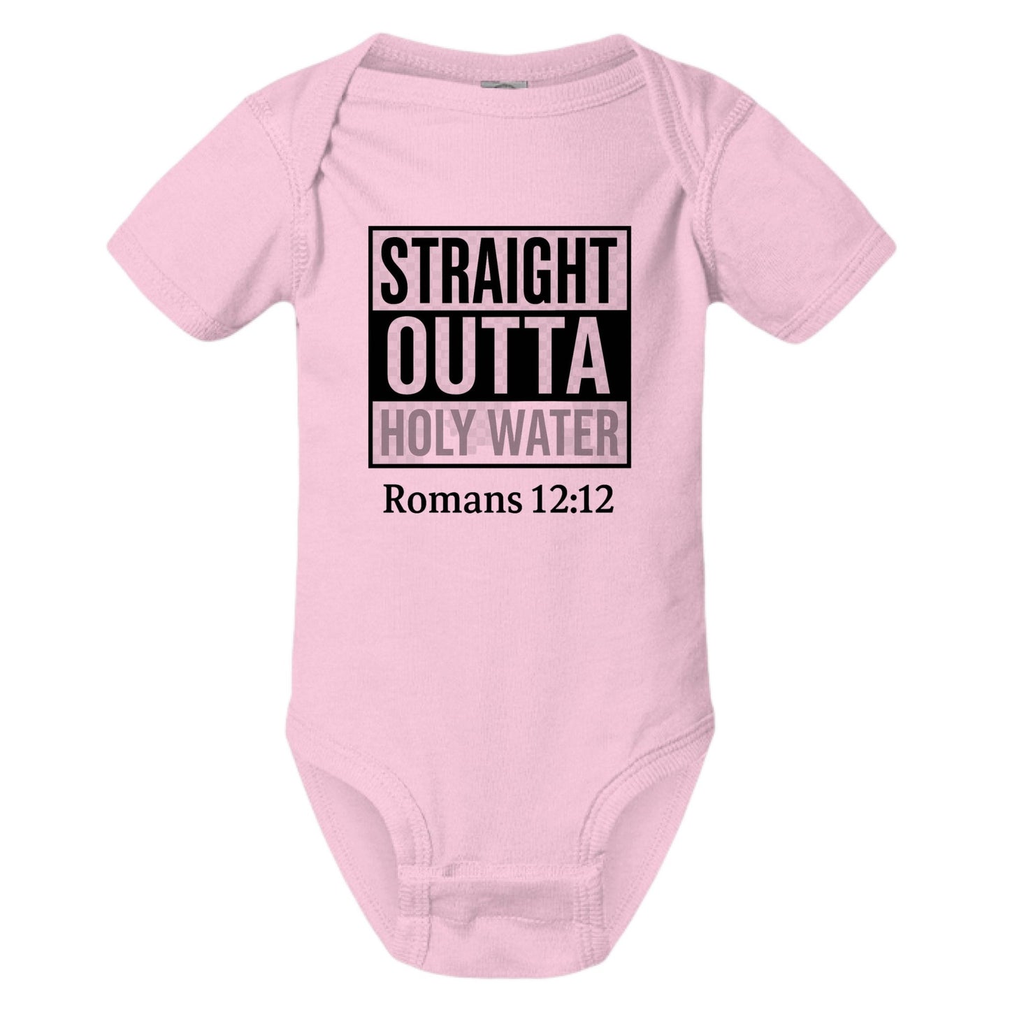 Straight Outta Holy Water Baby Christian Jumpsuit - ClaimedbyGodDesigns