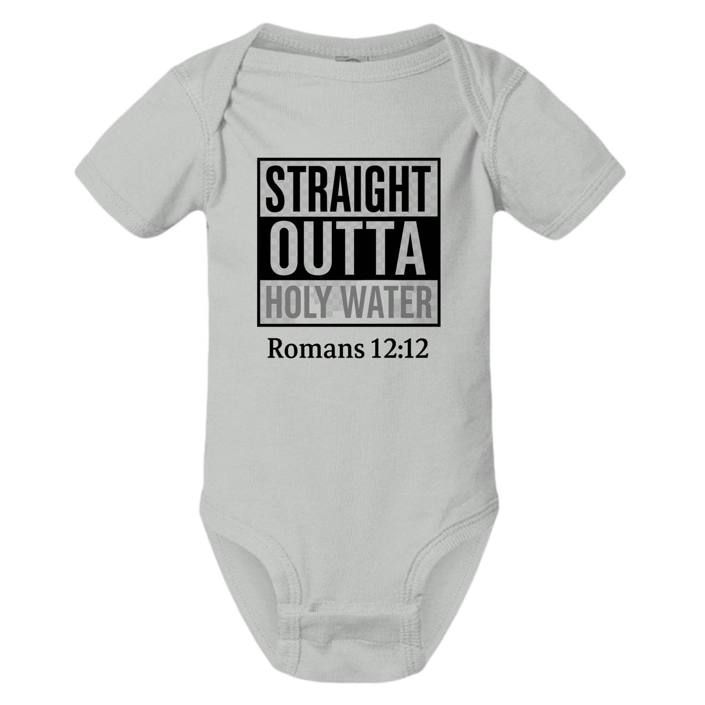 Straight Outta Holy Water Baby Christian Jumpsuit - ClaimedbyGodDesigns