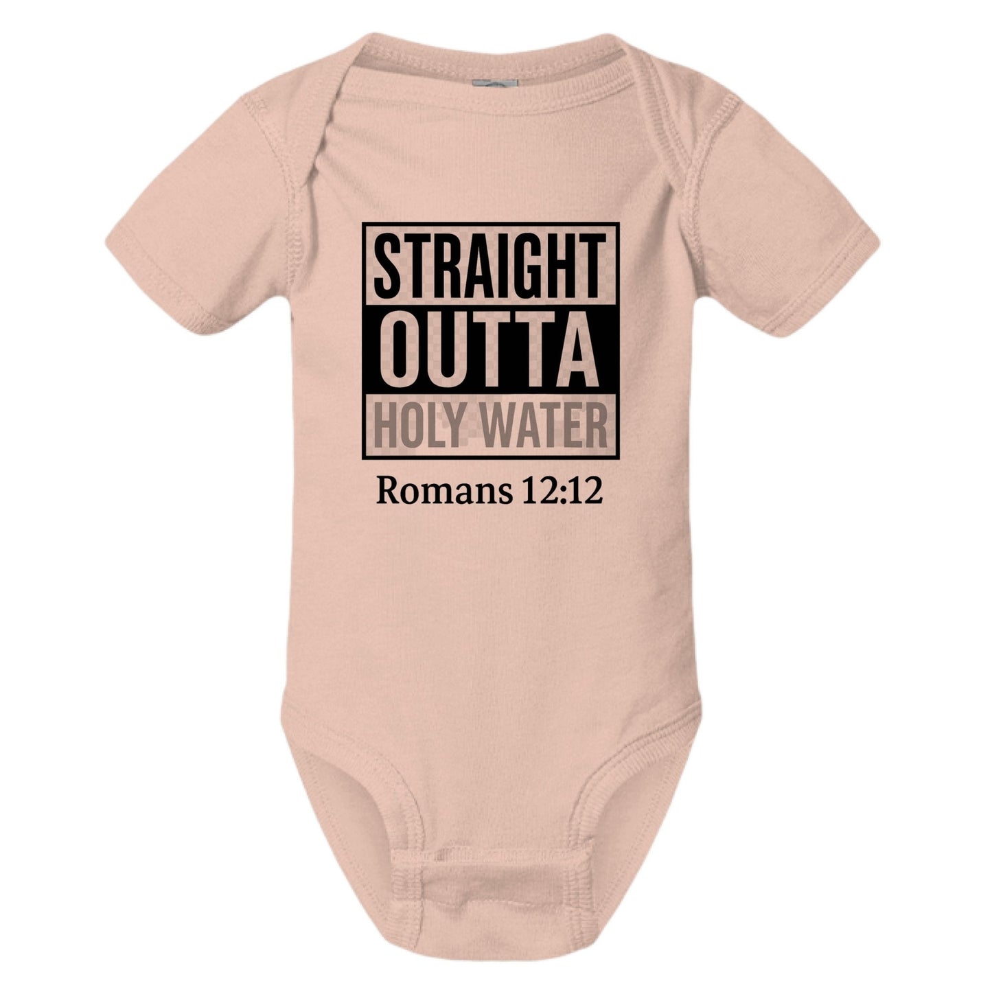Straight Outta Holy Water Baby Christian Jumpsuit - ClaimedbyGodDesigns