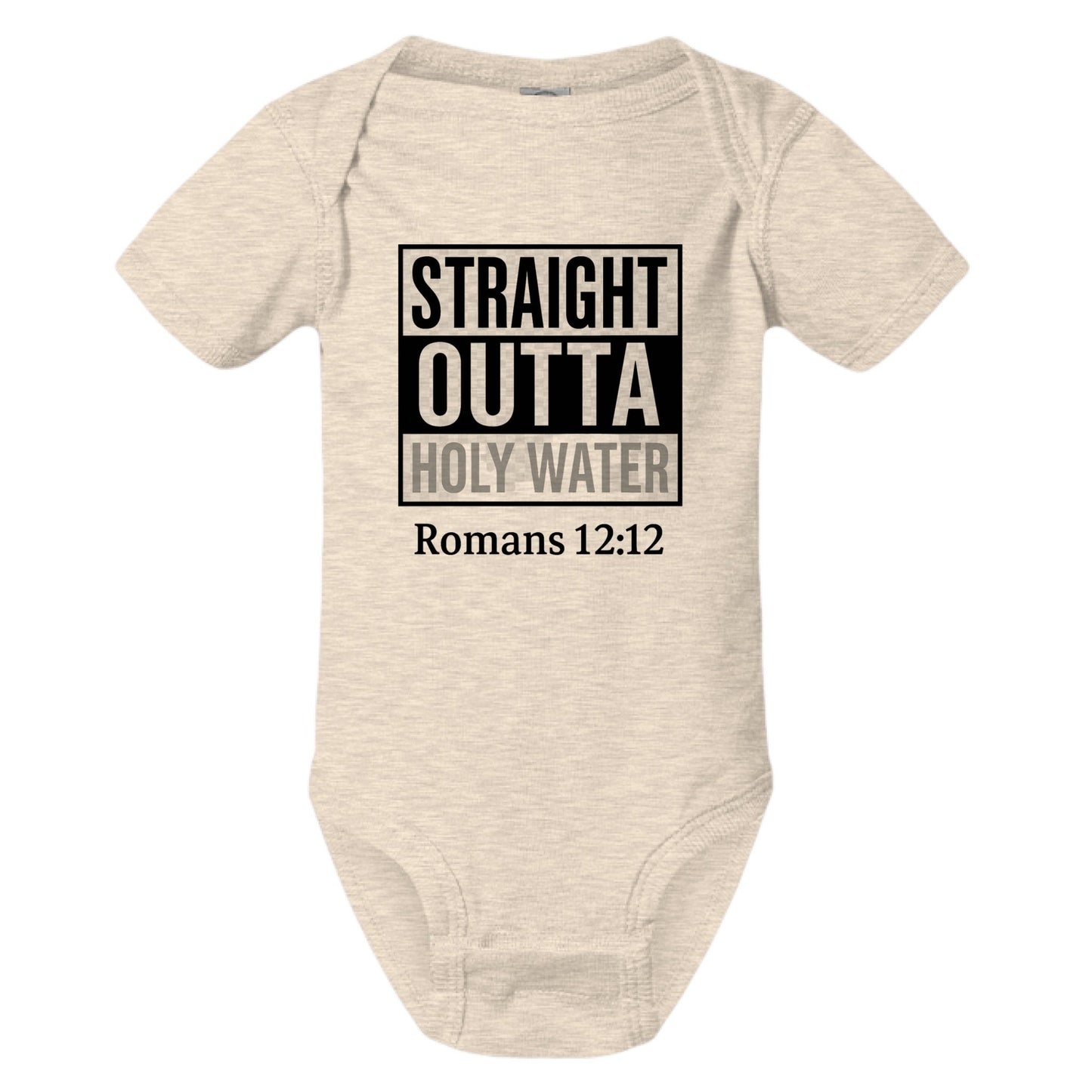 Straight Outta Holy Water Baby Christian Jumpsuit - ClaimedbyGodDesigns