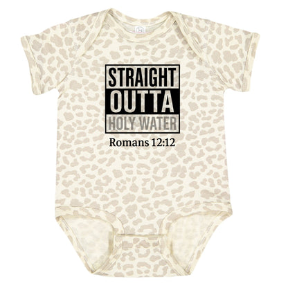 Straight Outta Holy Water Baby Christian Jumpsuit - ClaimedbyGodDesigns