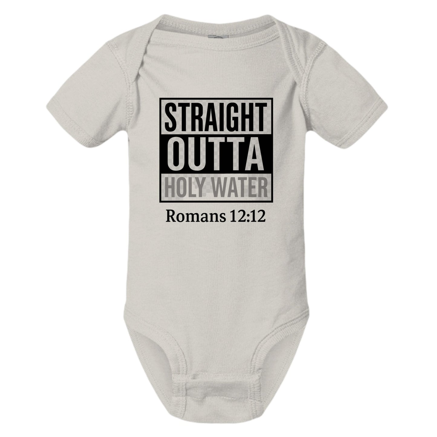 Straight Outta Holy Water Baby Christian Jumpsuit - ClaimedbyGodDesigns