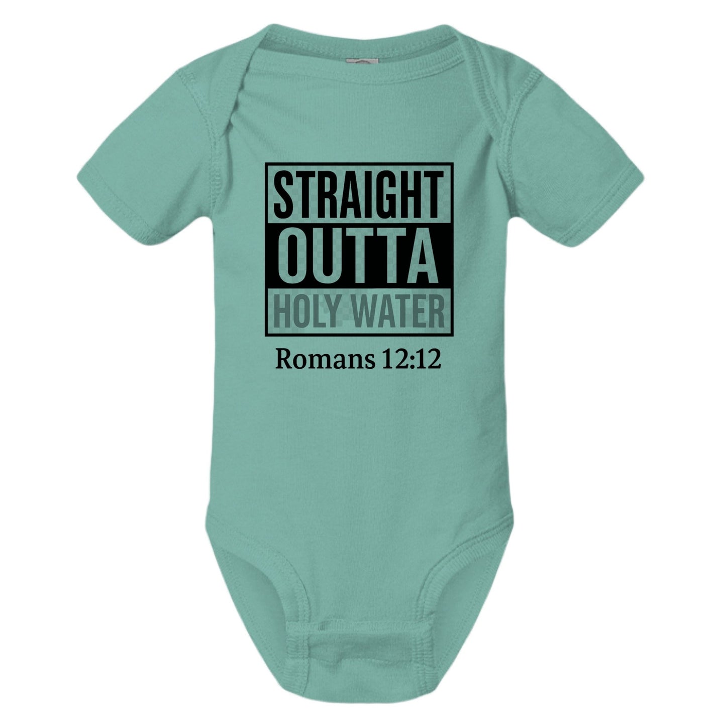 Straight Outta Holy Water Baby Christian Jumpsuit - ClaimedbyGodDesigns