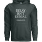 Delay Isn't Denial Unisex Christian Pullover Hooded Sweatshirt - ClaimedbyGodDesigns