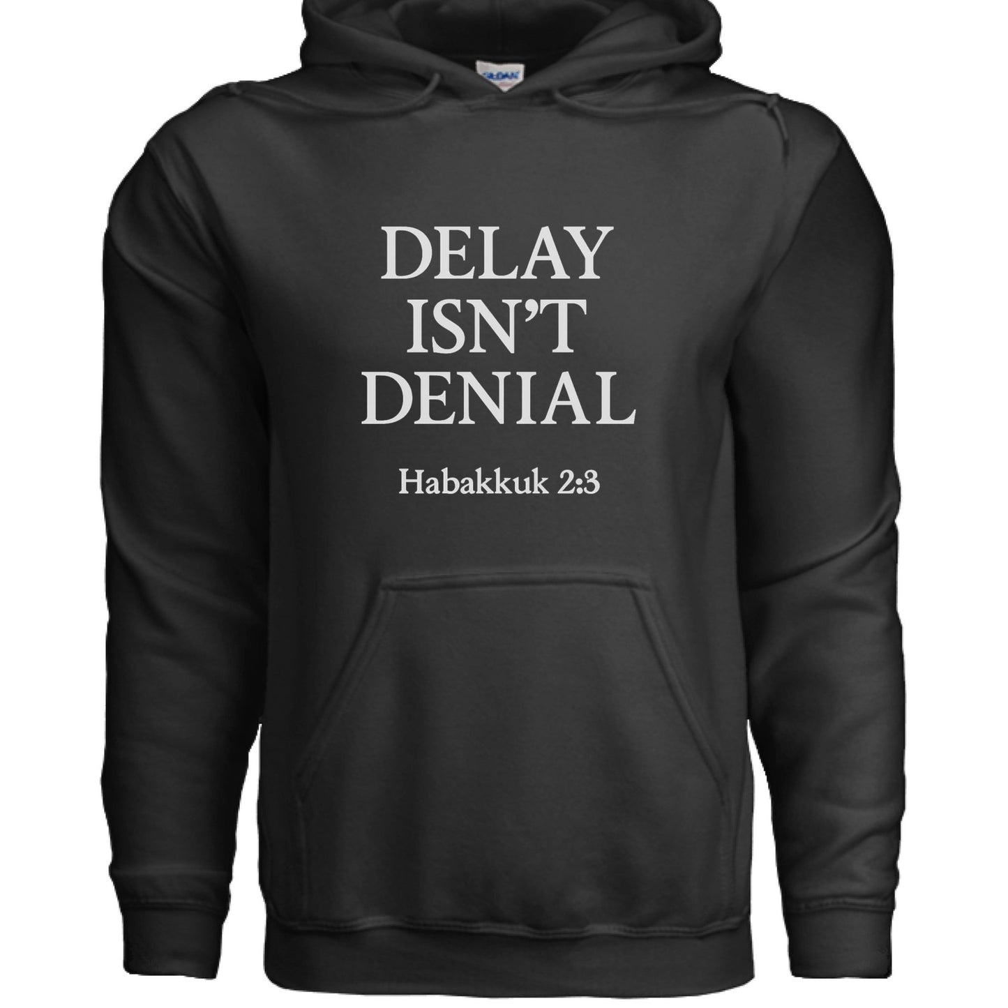 Delay Isn't Denial Unisex Christian Pullover Hooded Sweatshirt - ClaimedbyGodDesigns