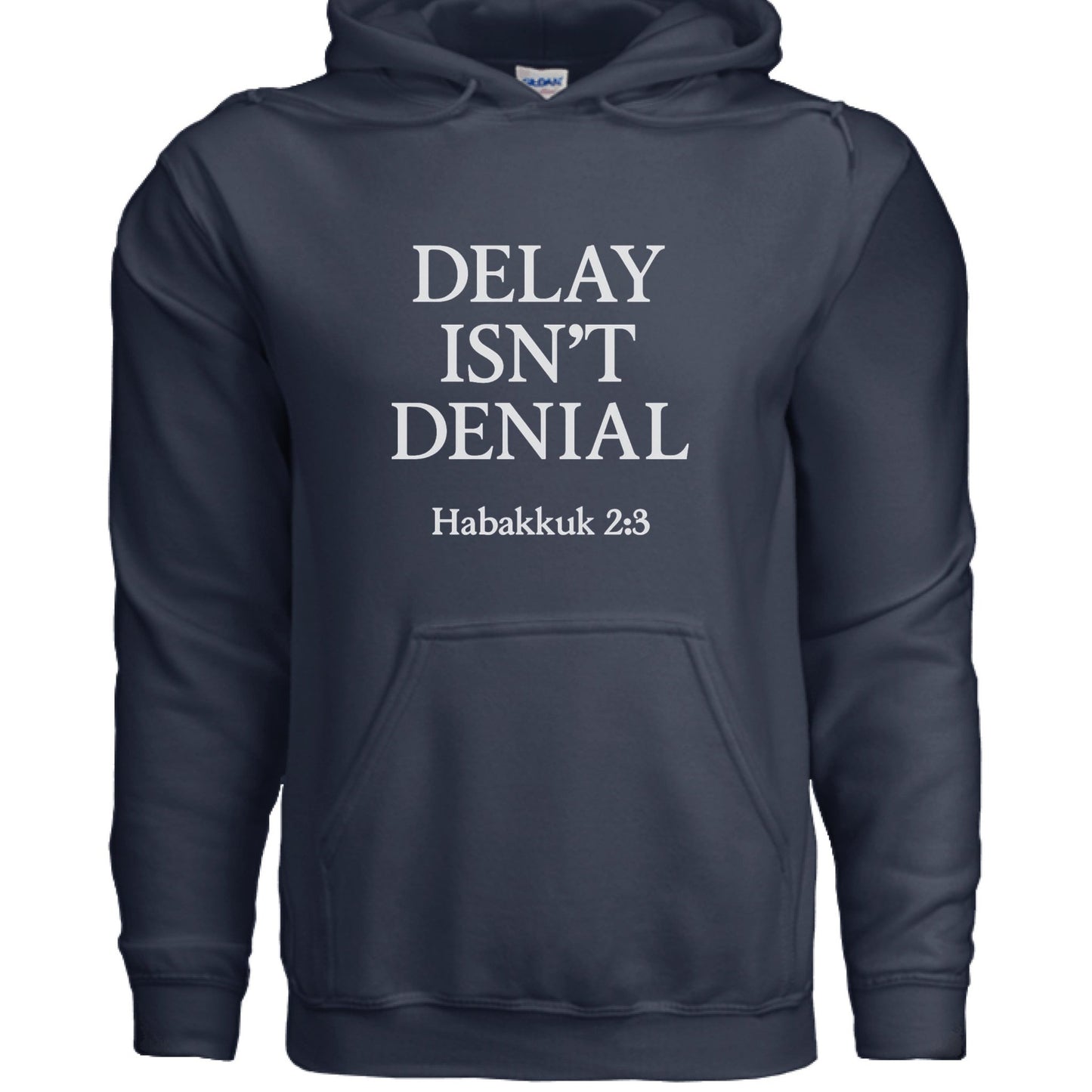 Delay Isn't Denial Unisex Christian Pullover Hooded Sweatshirt - ClaimedbyGodDesigns