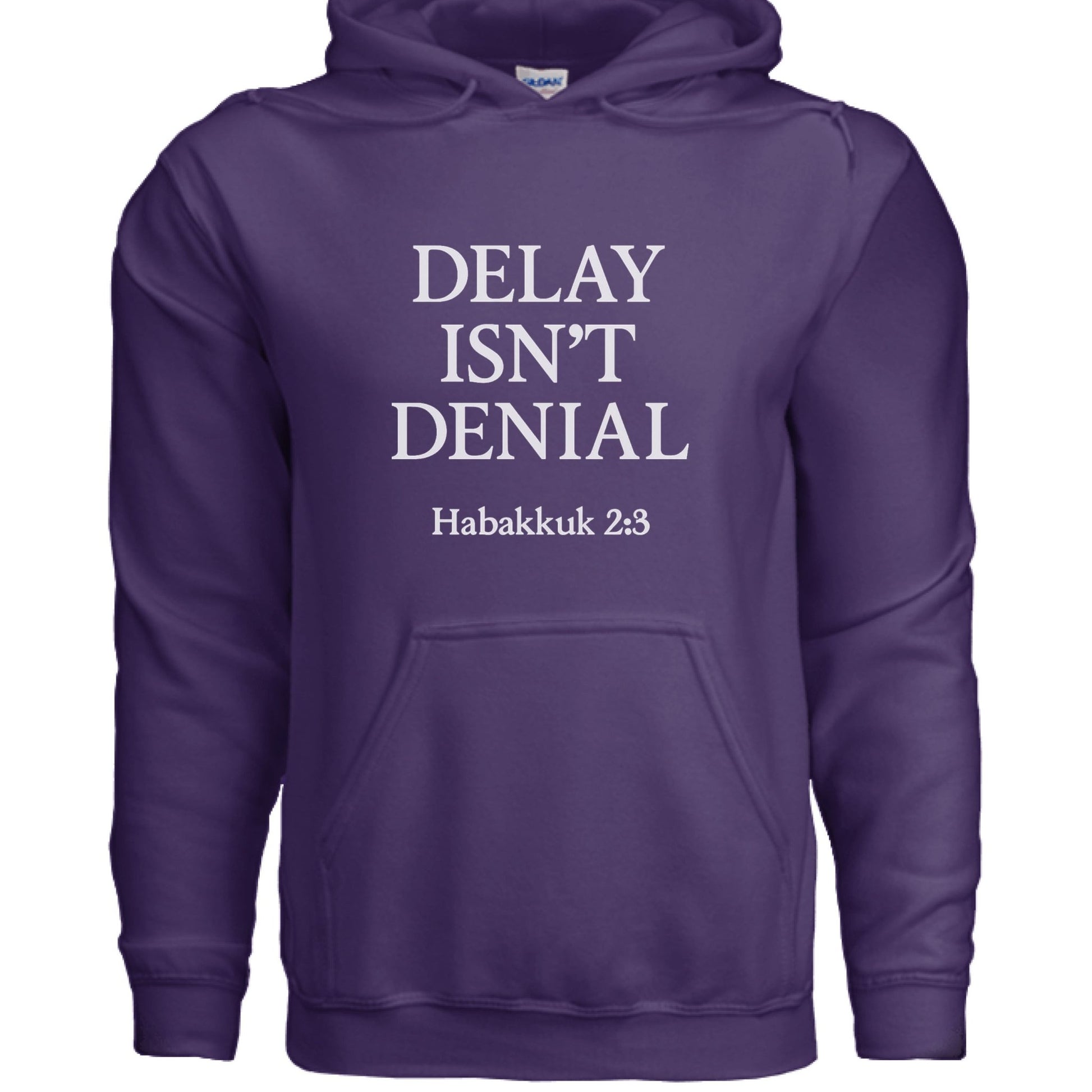 Delay Isn't Denial Unisex Christian Pullover Hooded Sweatshirt - ClaimedbyGodDesigns