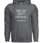 Delay Isn't Denial Unisex Christian Pullover Hooded Sweatshirt - ClaimedbyGodDesigns