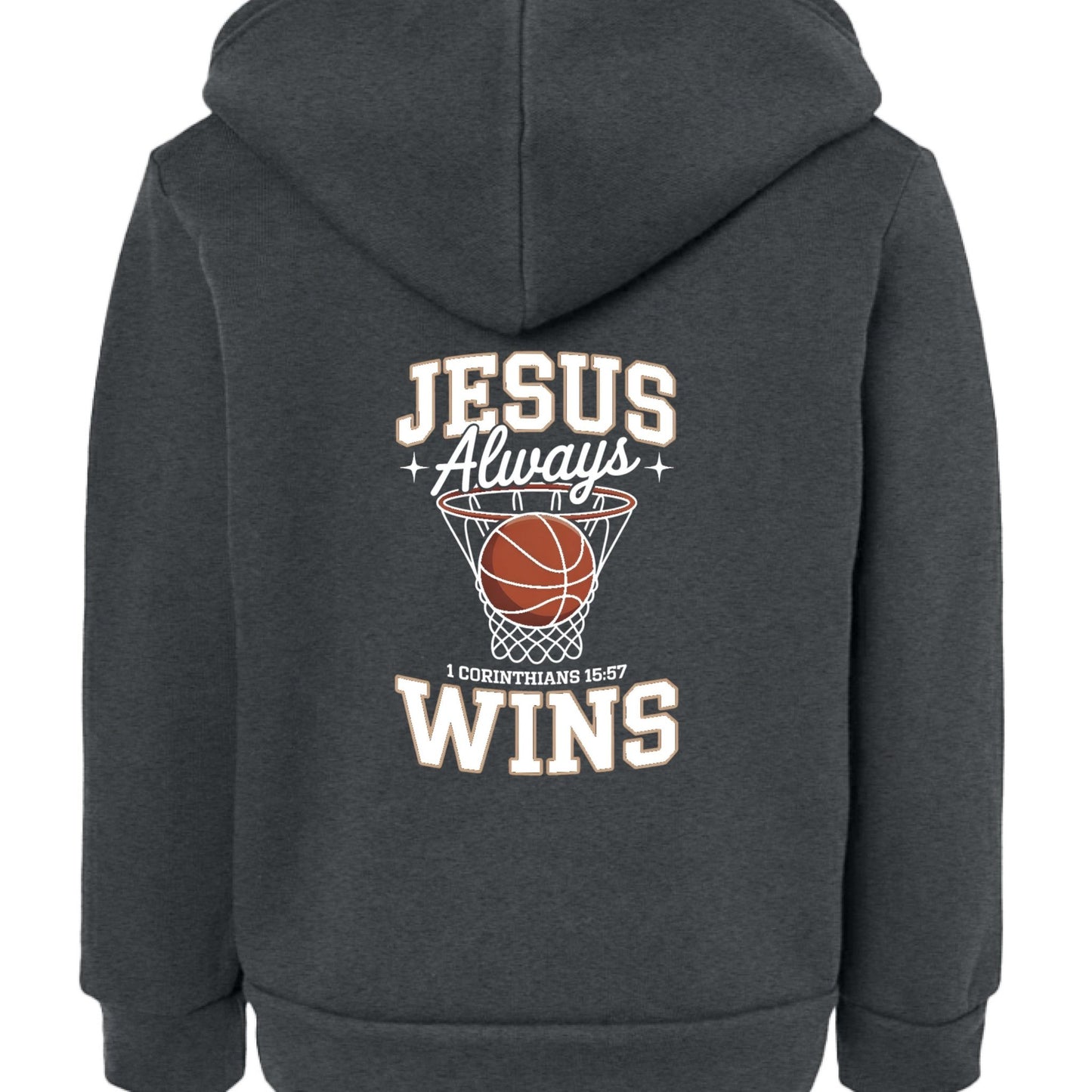 He Always Wins Toddler Christian Full - zip Hooded Sweatshirt - ClaimedbyGodDesigns