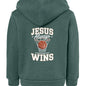 He Always Wins Toddler Christian Full - zip Hooded Sweatshirt - ClaimedbyGodDesigns