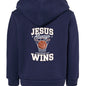 He Always Wins Toddler Christian Full - zip Hooded Sweatshirt - ClaimedbyGodDesigns