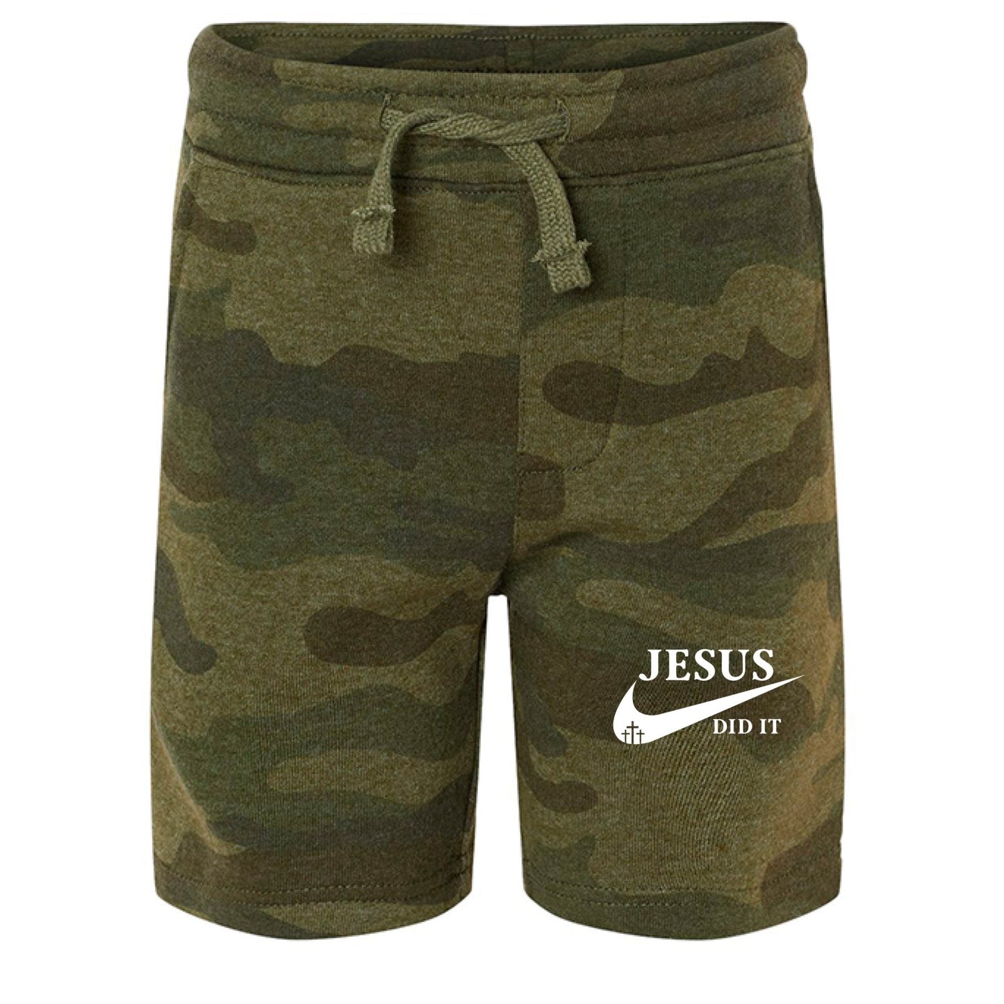 He Did It Toddler Christian Lightweight Special Blend Sweatshorts - ClaimedbyGodDesigns