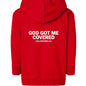 He Got Me Covered Toddler Christian Full - zip Hooded Sweatshirt - ClaimedbyGodDesigns