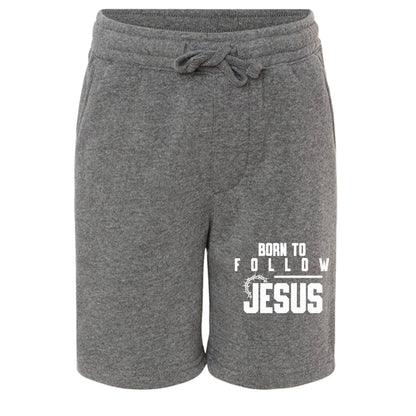 Born To Follow Him Toddler Christian Lightweight Special Blend Sweatshorts - ClaimedbyGodDesigns