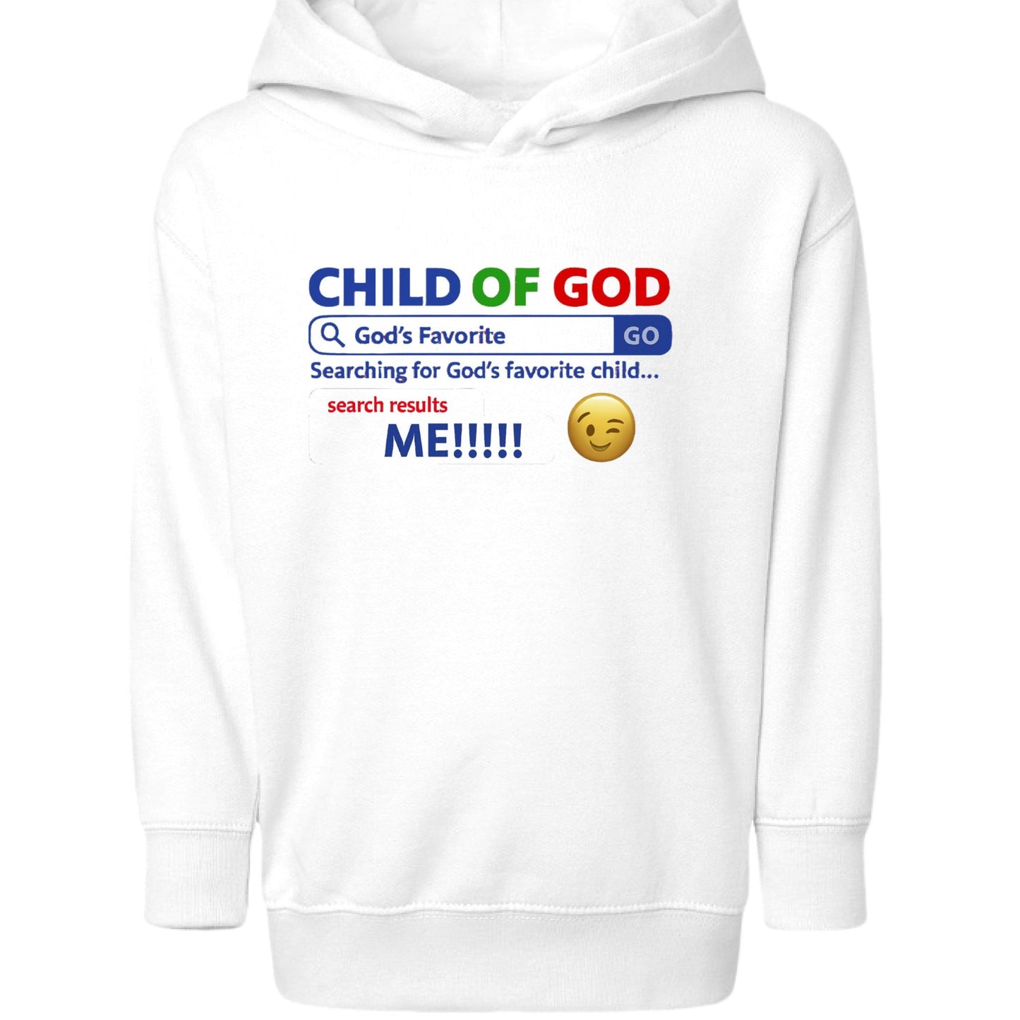 His Child Search Engine Funny Toddler Christian Pullover Hooded Sweatshirt - ClaimedbyGodDesigns
