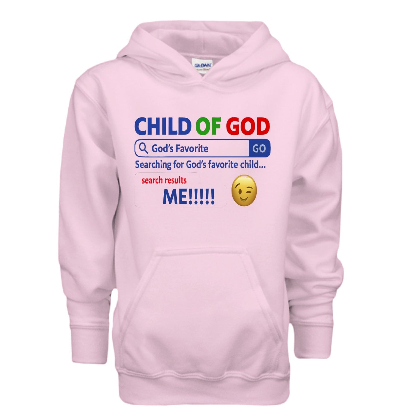 His Child Funny Search Engine Youth Christian Pullover Hooded Sweatshirt - ClaimedbyGodDesigns