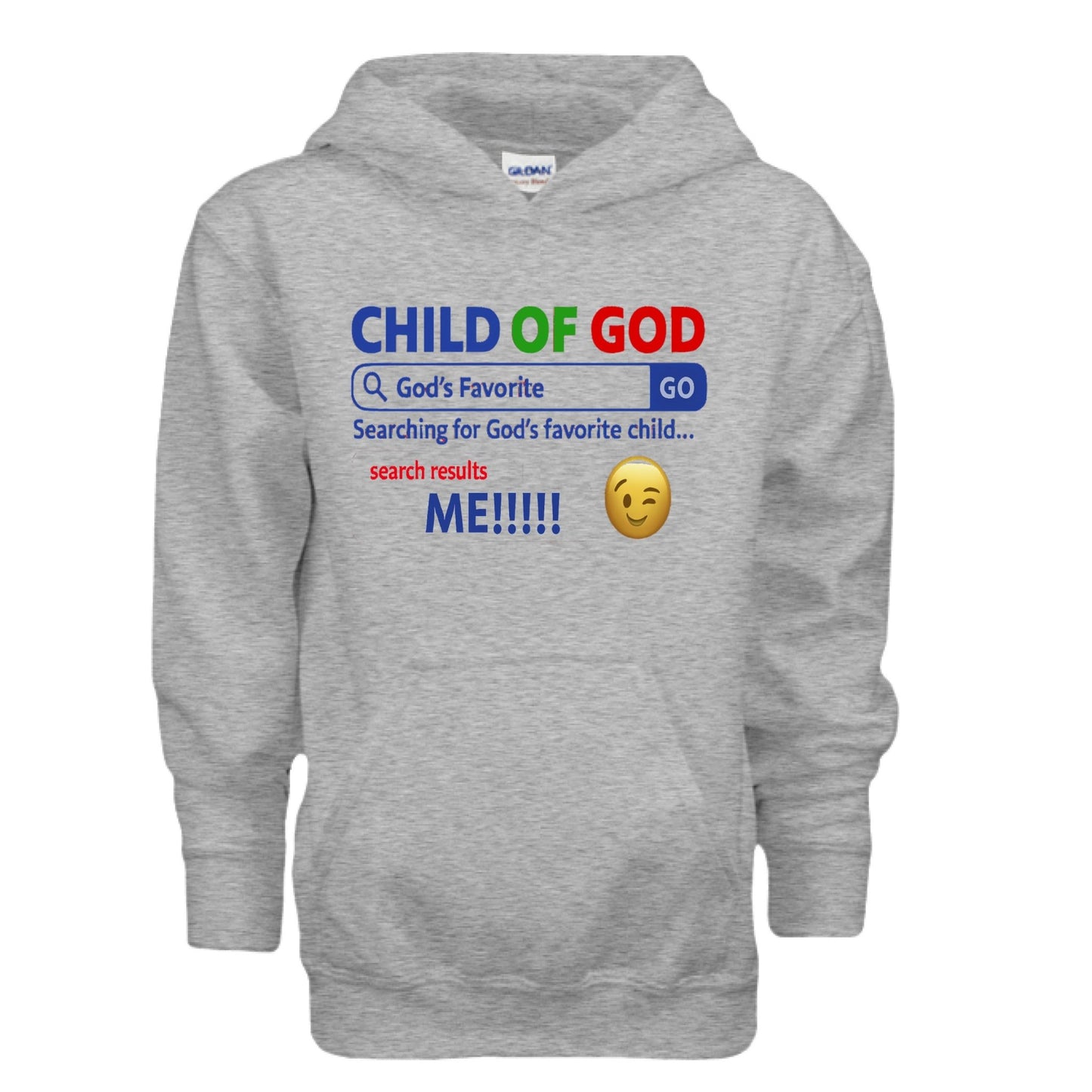 His Child Funny Search Engine Youth Christian Pullover Hooded Sweatshirt - ClaimedbyGodDesigns