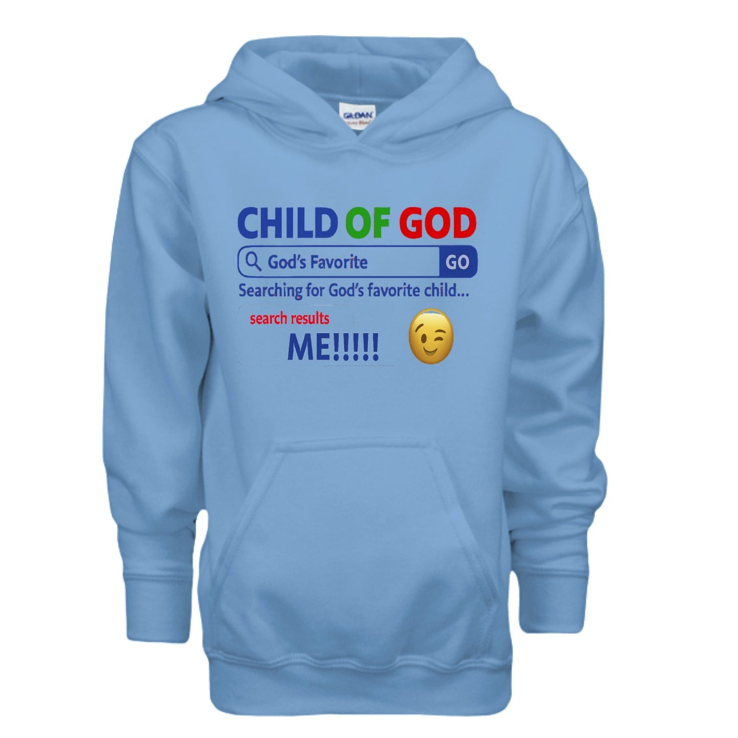 His Child Funny Search Engine Youth Christian Pullover Hooded Sweatshirt - ClaimedbyGodDesigns