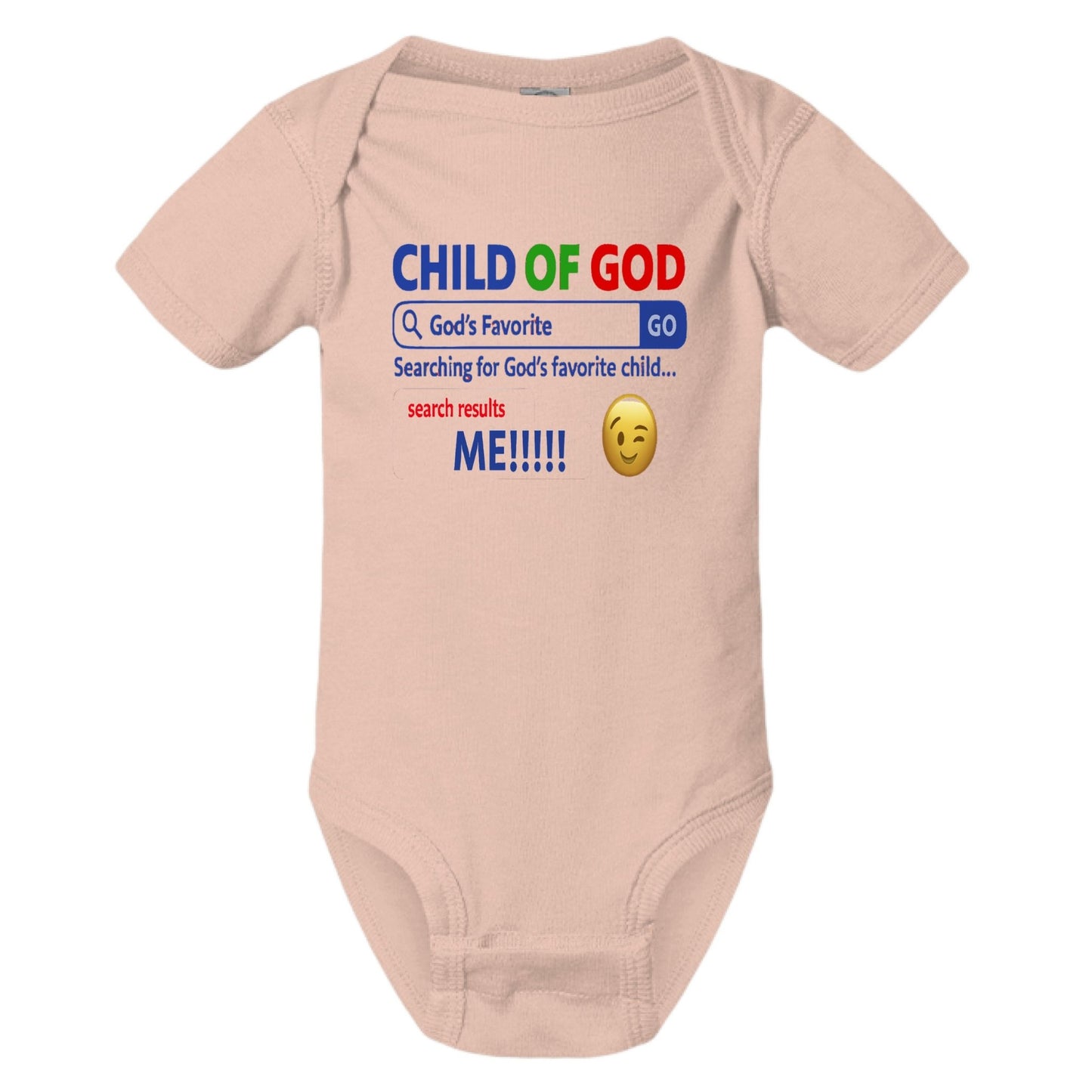His Child Funny Search Engine Baby Christian Jumpsuit - ClaimedbyGodDesigns