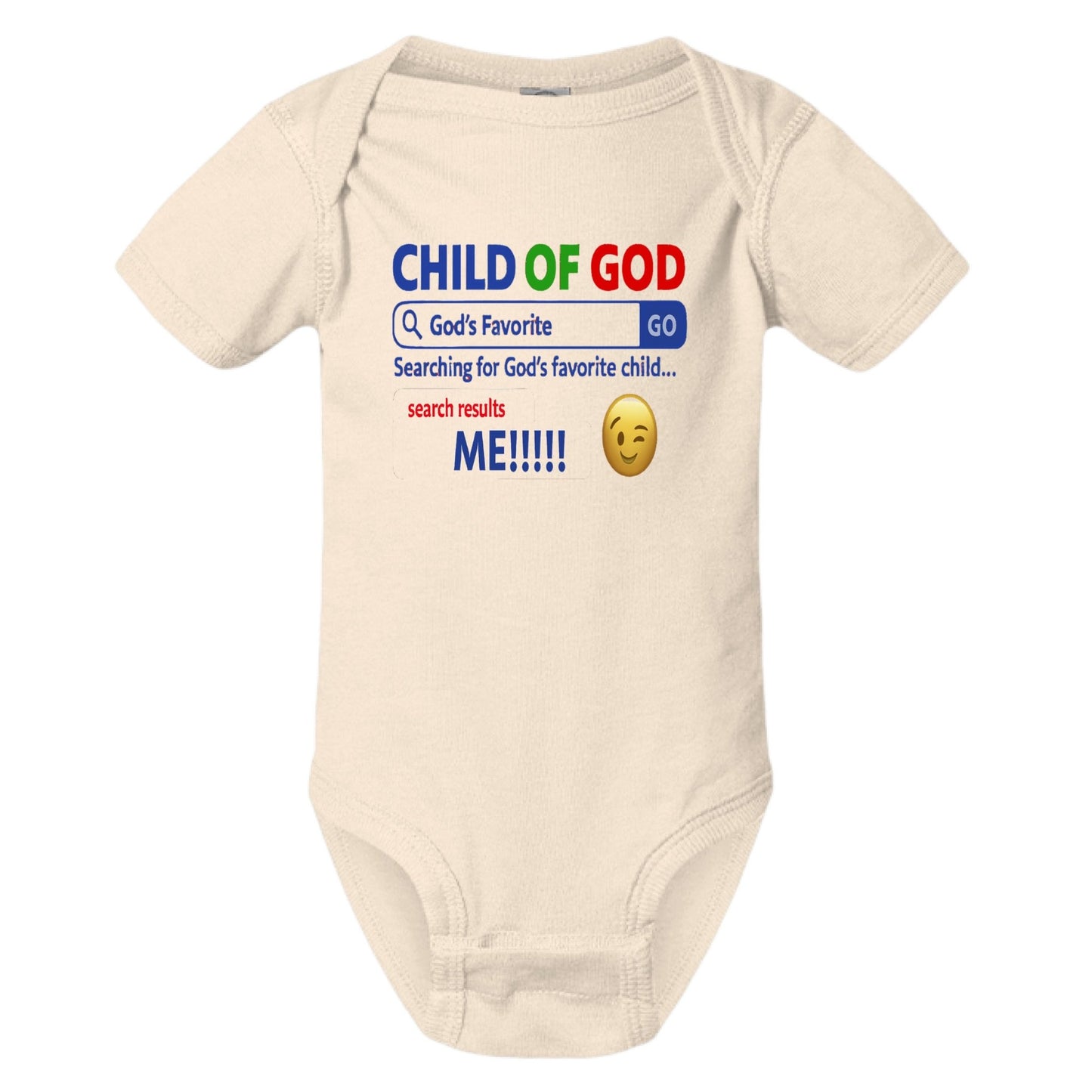 His Child Funny Search Engine Baby Christian Jumpsuit - ClaimedbyGodDesigns