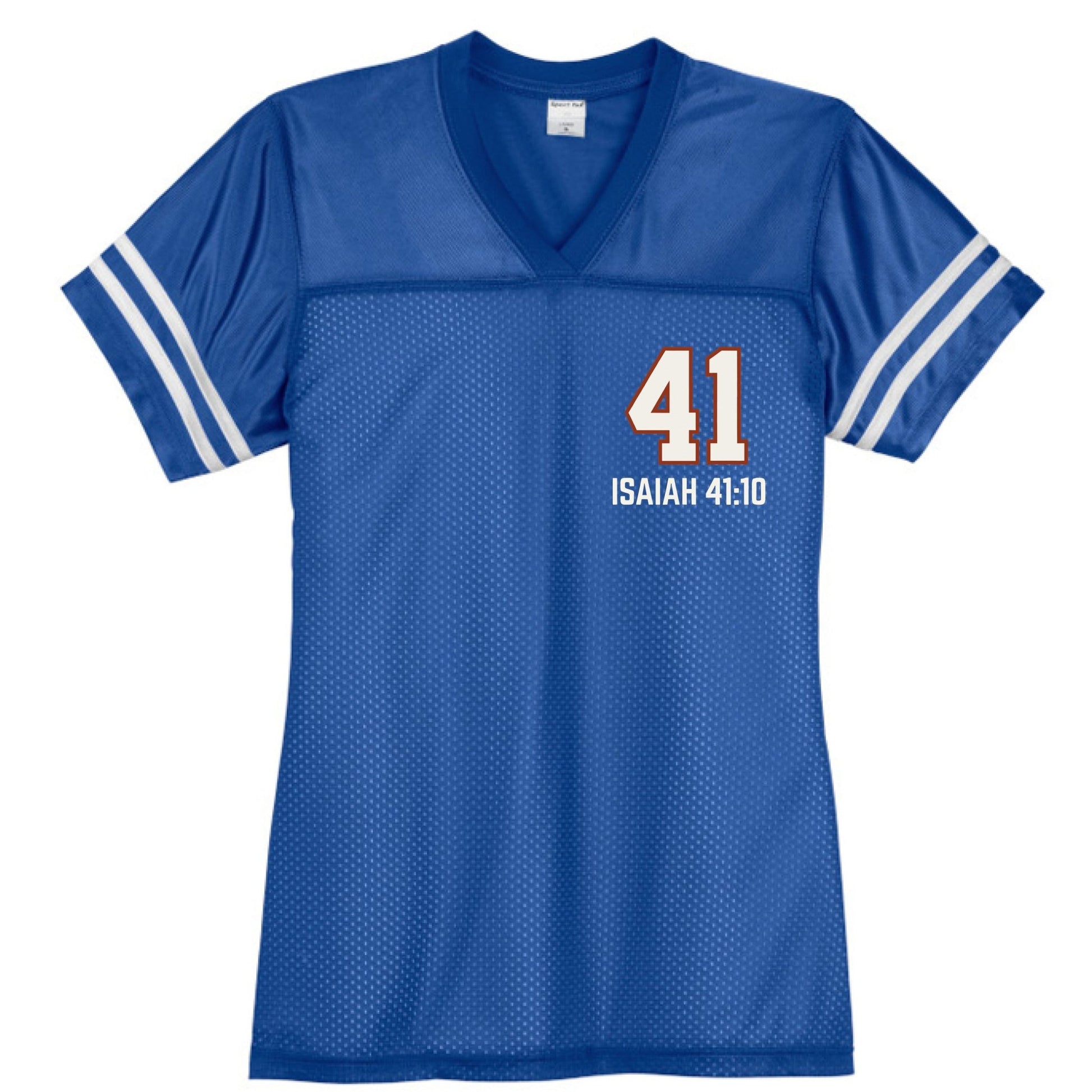 Isaiah 41 Women’s Christian Jersey - ClaimedbyGodDesigns