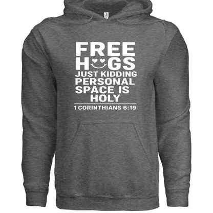 Free Hugs Funny Unisex Christian Pullover Hooded Sweatshirt - ClaimedbyGodDesigns