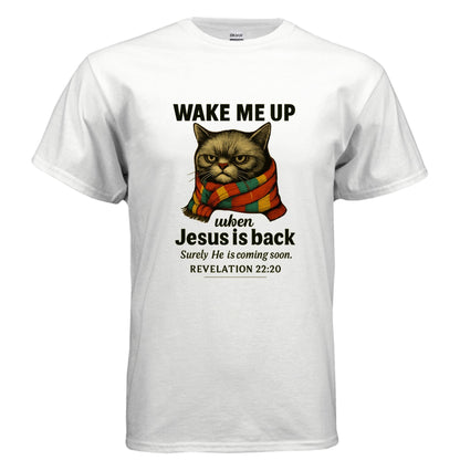 Wake Me Up When He Is Back Funny Unisex Christian T-shirt - ClaimedbyGodDesigns