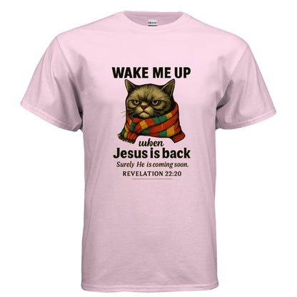 Wake Me Up When He Is Back Funny Unisex Christian T-shirt - ClaimedbyGodDesigns