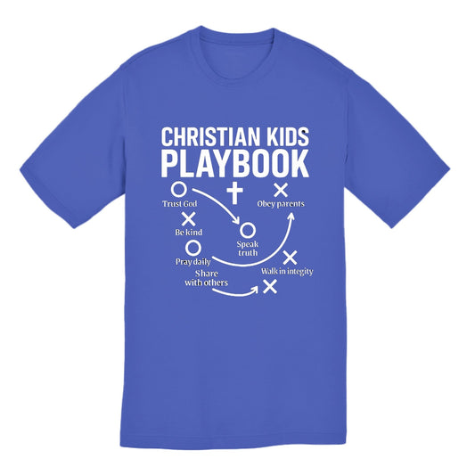 Christian Kids Playbook Youth Christian RacerMesh T-shirt - ClaimedbyGodDesigns