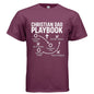 Christian Dad Playbook Funny Men's Christian T-shirt - ClaimedbyGodDesigns