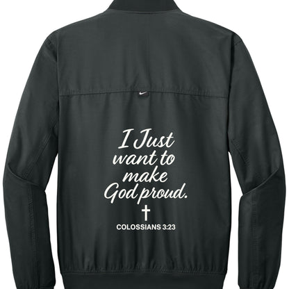 I Just Want To Make Him Proud Men's Christian Jacket - ClaimedbyGodDesigns