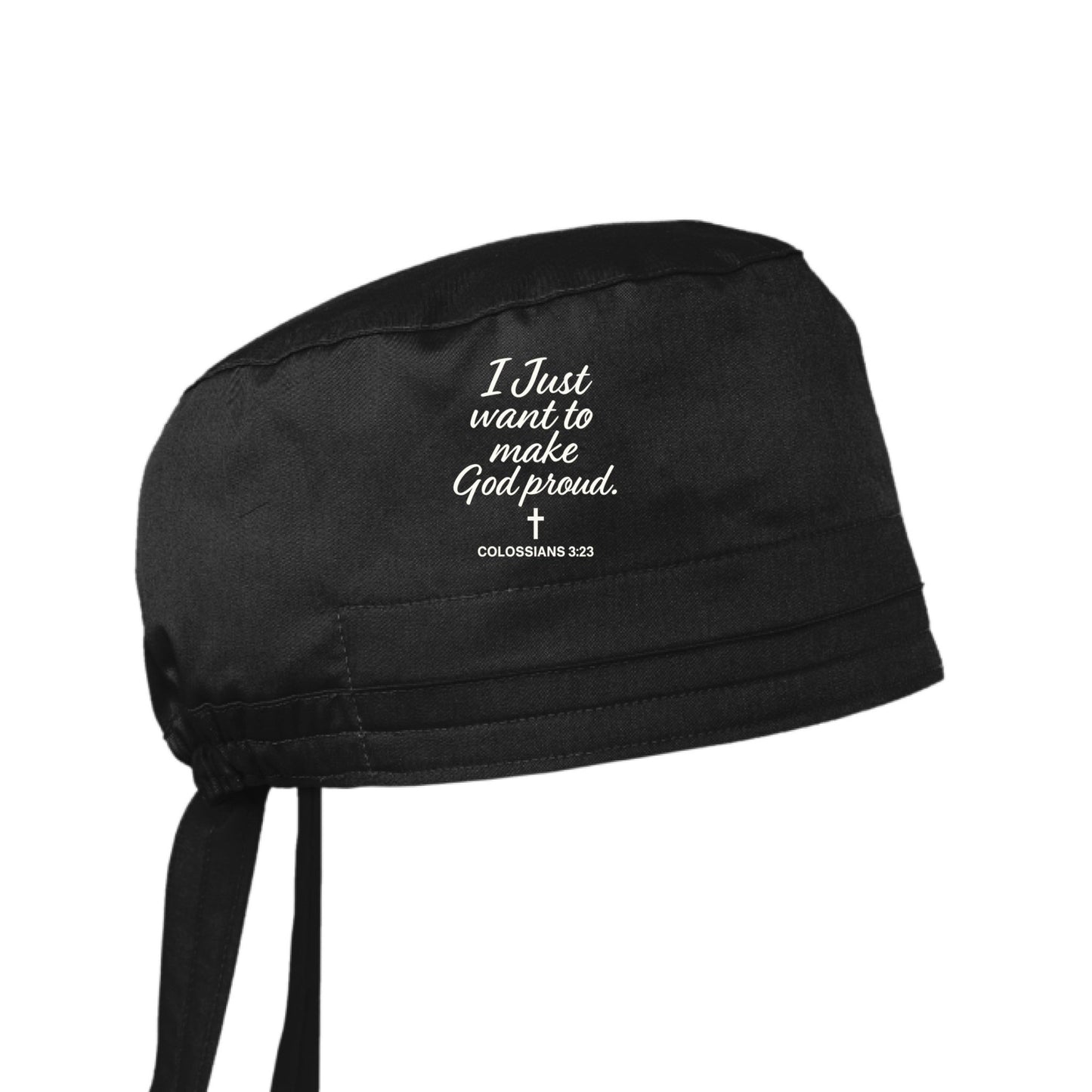 I Just Want To Make Him Unisex Christian WorkFlex Scrub Cap – Comfortable, Durable, and Adjustable Workwear - ClaimedbyGodDesigns