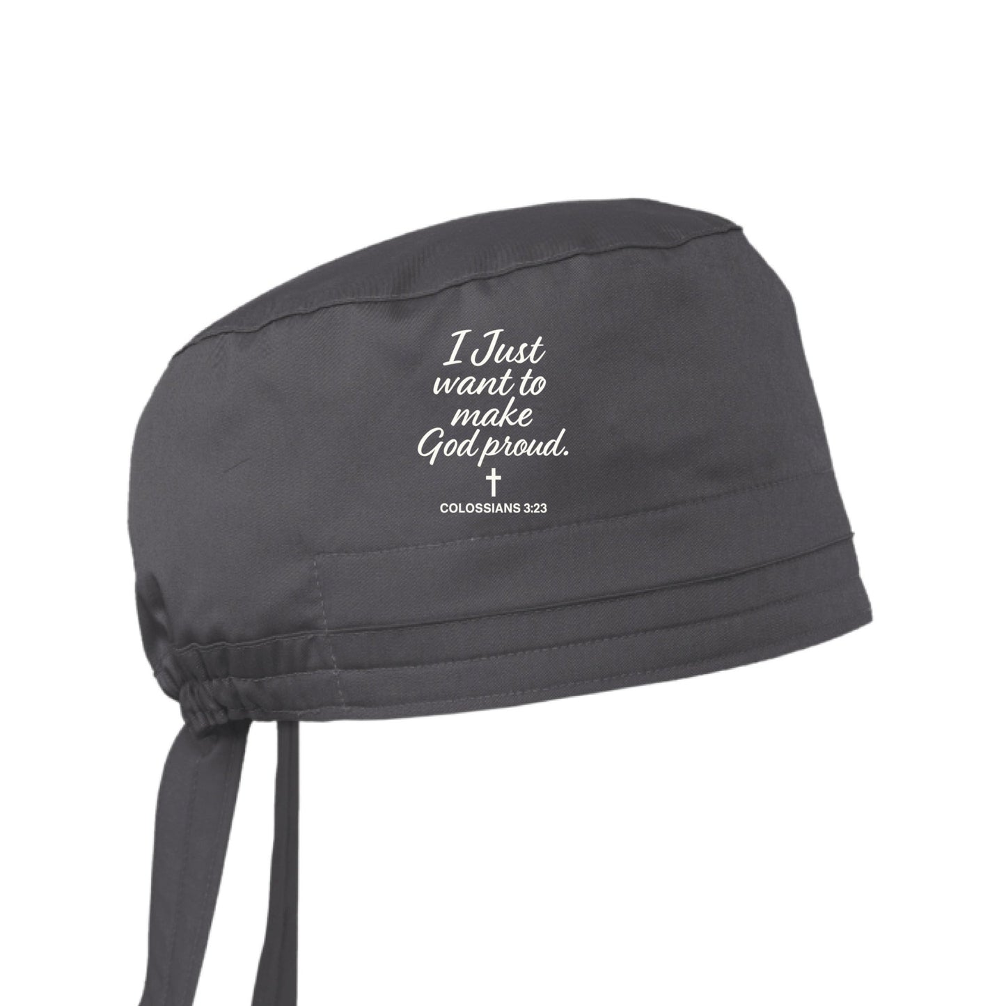I Just Want To Make Him Unisex Christian WorkFlex Scrub Cap – Comfortable, Durable, and Adjustable Workwear - ClaimedbyGodDesigns