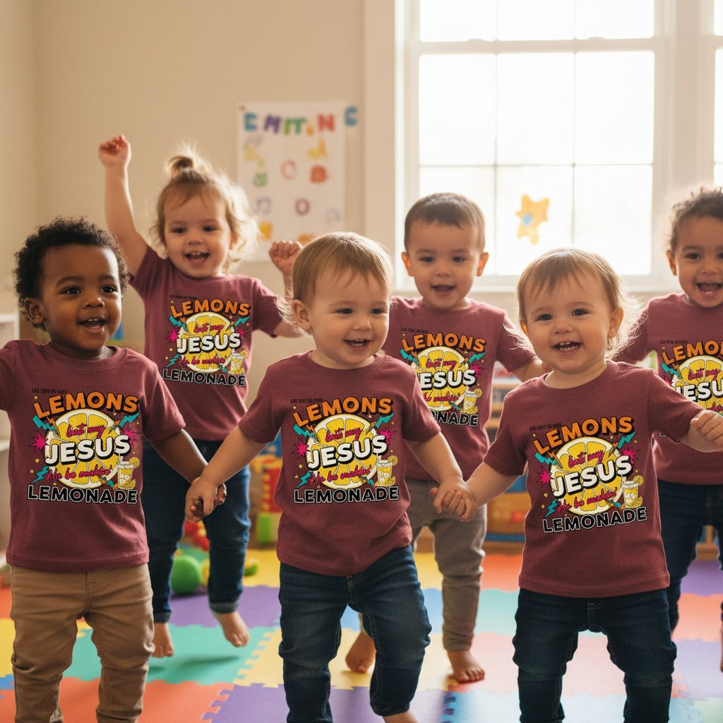 He Makes Lemonade Toddler Christian T-shirt - ClaimedbyGodDesigns