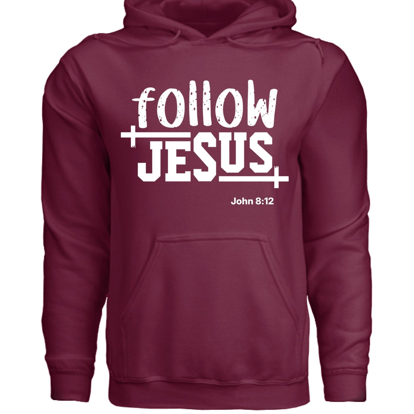 Follow Him Unisex Christian Pullover Hooded Sweatshirt - ClaimedbyGodDesigns